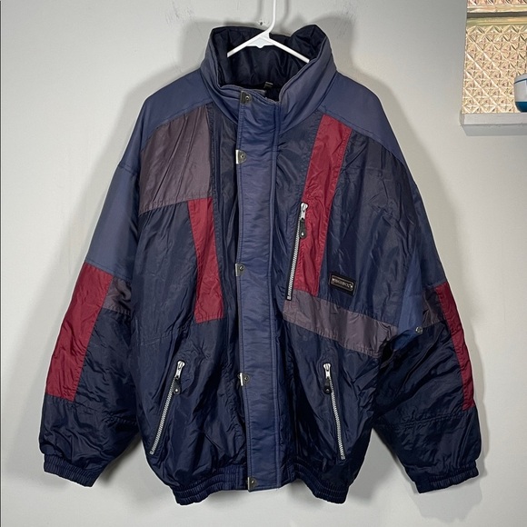 Innsbruck Vintage Men's Blue and Red Ski Jacket - Picture 1 of 13